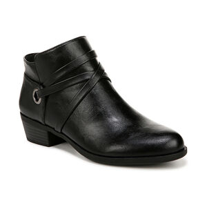 Life Stride Women's 9 Wide Black Western Booties in Faux Leather NIB